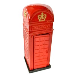 Telephone Booth Die Cast Metal Collectible Pencil Sharpener