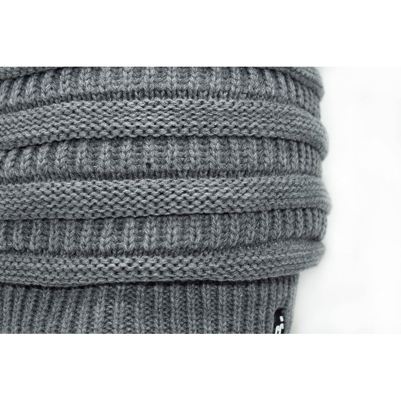 Fuzzy Lined Stretchy Cold Weather Toboggan Cap Stocking Slouchy Oversized