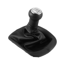 ACROPIX Gear Lever Stick Shifter Handle 5 Speed Manual Gear Stick Shift Knob Transmission with Dust Cover Fit for VW Passat - Pack of 1 Silver Tone