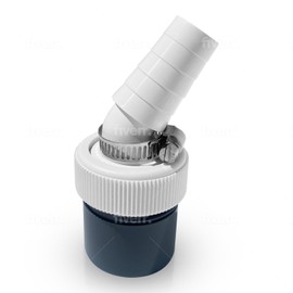 Washing Machine Drain Adaptor 1 1/4 Inch – 40 mm – for Dishwasher – Washing Machine – Tumble Dryer Angle Washing Machine Connection with Input Pipe of 19-24 mm and Outlet 40 mm Pipe with Thread