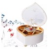 SH Cajas Musical Forma De Corazon Bailarina Caja Almacenamiento