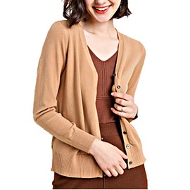 SpringSwalloow Women's Cardigan, School, Nurse, Short, Simple, Bolero, Braun