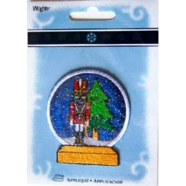 Wright's Christmas Soldier in Glitter Gel Snow Globe 2 1/4" x 2 3/8" wp-39