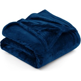 Utopia Bedding Fleece Blanket Twin Size Navy 300GSM Luxury Anti-Static Fuzzy Soft Microfiber Bed Blanket (60x80 Inch)