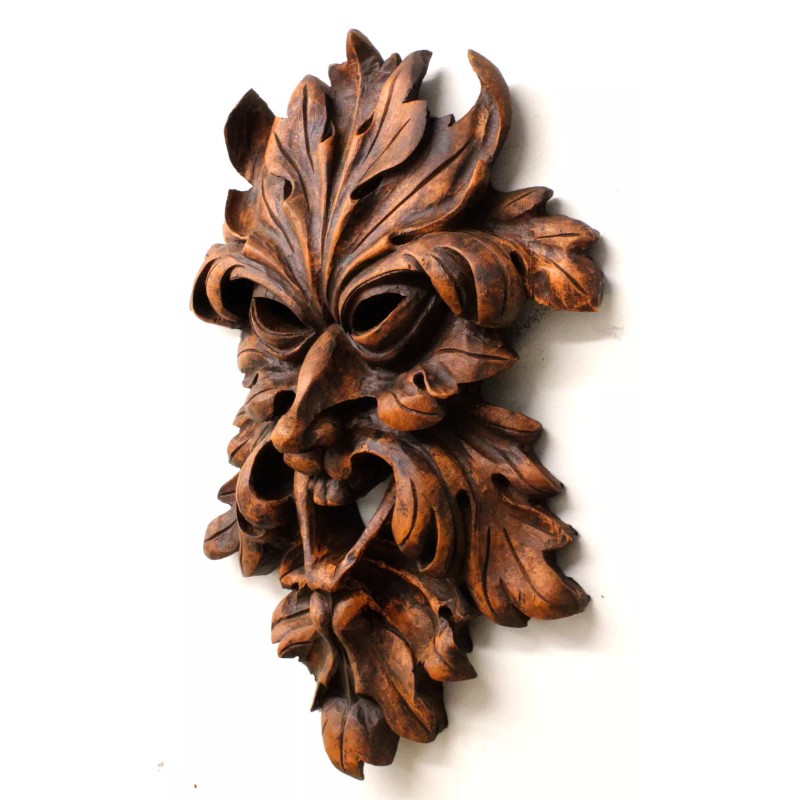 Dryad Design Large Laughing Leafman Plaque Greenman Celtic Irish Mythology