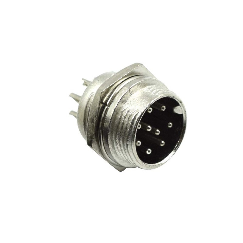 Hxchen 9 Pin Metal Male Female Thread Panel Connector 16mm