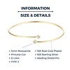 DINCEY Moissanite Bangle - 18K Gold Plated, 925 Sterling Silver