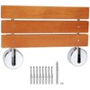 VEVOR Folding Teak Shower Seat, 20.1" x 13.2" Unfolded, Wall