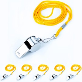 WOOYALIN Whistle 3 PCS Stainless Steel Sports Whistles with Lanyard Loud Crisp Sound Whistles Great for Coaches Referees Officials and Traffic Police