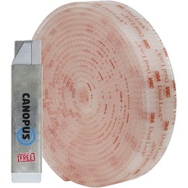 CANOPUS Dual Lock SJ3560 Extra Strong (25.4 mm x 1.8 m), Waterproof Velcro Tape, Pressure Closure, 5X Stronger than Velcro Tape and Hook Tape, Transparent