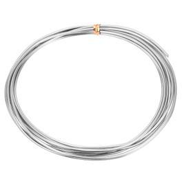 sourcing map 1Pcs Zinc Wire, 99.995% High Purity Solid Zinc Bar 1/16"(1.5mm) Dia 78 3/4"(2000mm) Length Zinc Metal Rod Anode Good Conductivity for Scientific Experiment Research DIY Craft