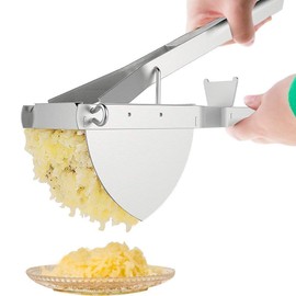 Hight Quality Potato Masher and Ricer, Stainless Steel Potato Ricer for Smooth Creamy Mashed Potato, Fruits, Vegetables, Baby Food (Square Handle)
