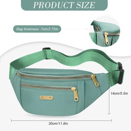 GIDWRIY Belly Bags Women Men Outdoor Belt Bag Waterproof Bum Bag Women Fanny Pack Hip Bag Crossbody Bag Stylish Chest Bag Shoulder Bag Women Hip Bags Fashion, Green