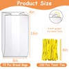 Bread Bags with Ties, 72 Pack Clear Bread Bags for