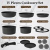 SODAY 15pcs Pots and Pans Set Non Stick, Cookware Sets
