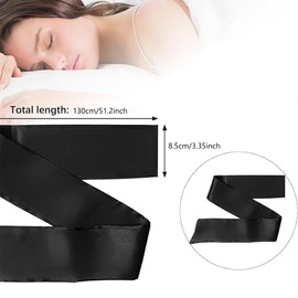 Silk Satin Blindfold - 1Pcs Silk Sleeping mask,Satin Silk Eye Covers,Soft Comfortable Silk Sleeping Cover Blindfold Tie,EyeCover,Smooth Soft Adjustable Eye Blindfold,Blindfold for Sleeping Games,130cm