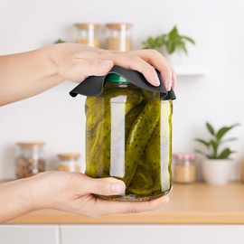 NIHOME Silicone Jar Opener – 6 Inch Large Anti-Slip Grip Pads, Premium 100% Food-Grade Silicone, Stylish Designer Colors, Multi-Purpose Heat-Resistant Mat & Coaster, Set of 4