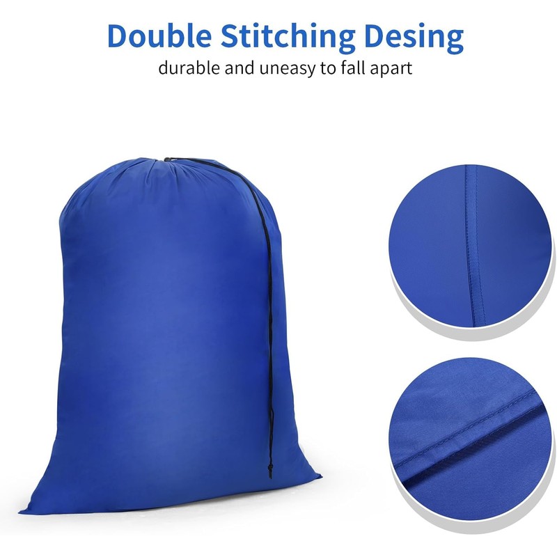 OTraki 24x32 inch Heavy Duty Laundry Bag 2 Pack Drawstring