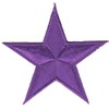 Star Purple Iron-On or Sew On Patch for Clothes Embroidered