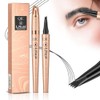 2025 New Magic Eyebrow Pencil, 3D Waterproof Long-Lasting Eyebrow Pen, Natural Fine Stroke Microblading Eyebrow Pencil,Black