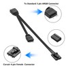 GINTOOYUN RGB Fan Splitter Cable 4-Pin Commander Female to Two
