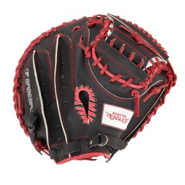 Rakuten Golden Eagles x GP Baseball Catcher Mitt, Adult Soft, General, Right Throw, Black/Orange