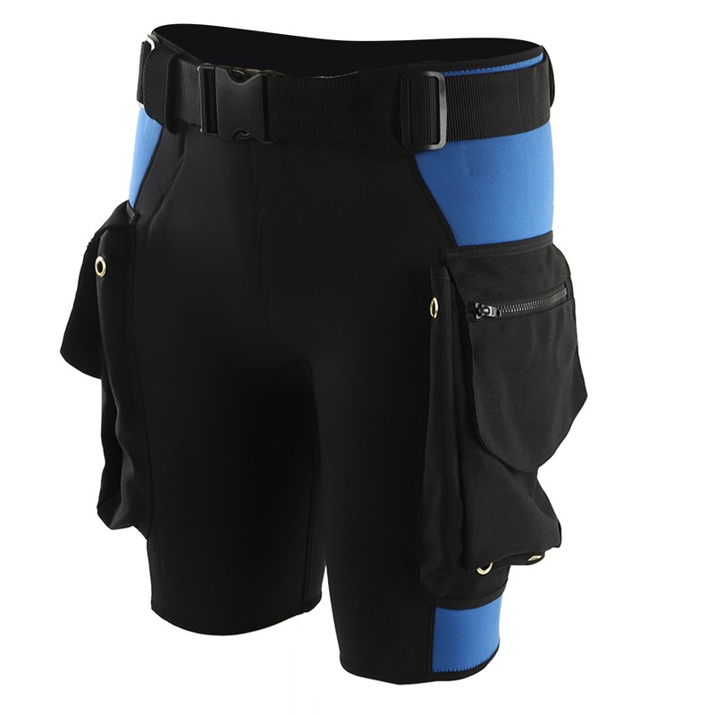 Swimming Snorkeling Diving Shorts with Pockets Stainless Steel Air Drain
