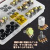 WMYCONGCONG 20個セット B5K B10K B20K B50K B100K ロータリーポテンショメー ローレットシャフトリニア 合金ノブ付き
