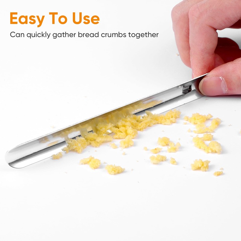 BESTonZON 5 pieces stainless steel crumb scraper, table crumb sweeper,
