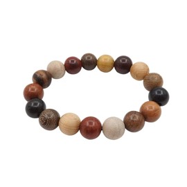 12 mm Natural Stupa Ebony Wood Beads Bracelet Women Men Strand Stretch Elastic Bracelet, Wood, Wood.