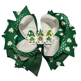 St. Patty's Day Gnome Boutique Hair Bow
