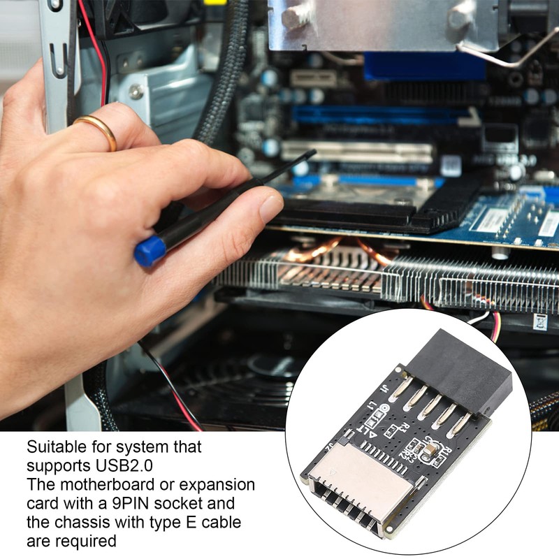 USB 2.0 Front Panel Header USB 9PIN to USB 2.0