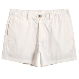 maamgic Men's Shorts Casual 4" Cotton Stretch Classic-fit Casual Shorts for Men Elastic Waistband Multi-Pocket Men's Casual Shorts Daily Wear