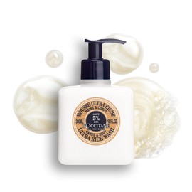 L'OCCITANE Shea Hands & Body Ultra Rich Wash: Cleanse, Soften, Gentle Foaming Cream, Classic Shea Scent, Prevent Dryness, With 5% Shea Butter, Refill Available