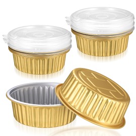 pzihao Pack of 10 Aluminium Shells Grill, 520 ml Aluminium Grill Trays for Gas Barbecue Grill Accessories, Baking Trays Made of Aluminium Foil, Aluminium Shells with Lid, Oven Grill Pans, Baking Cups