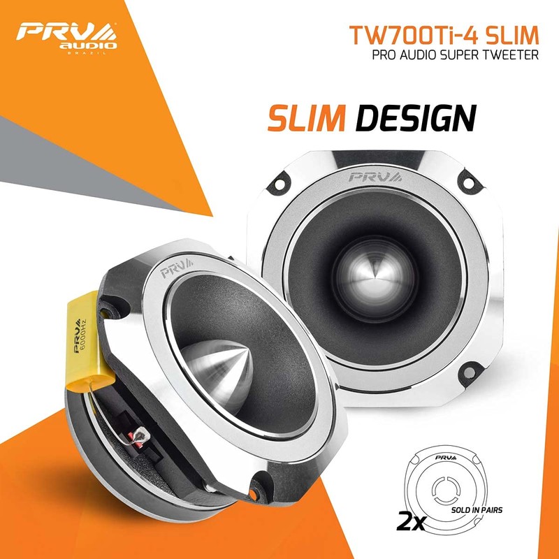 PRV AUDIO 4 Inch Titanium Bullet Tweeter Pair TW700Ti-4 Slim