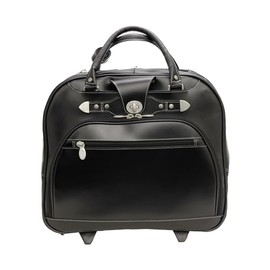 MCKLEIN REDWOOD, 15" Leather Wheeled Ladies' Laptop Briefcase