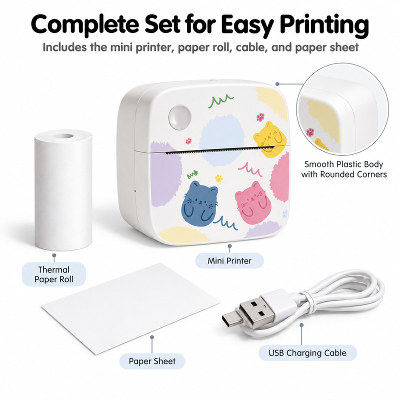 Portable Thermal Label Printer for Home & Work – Bluetooth