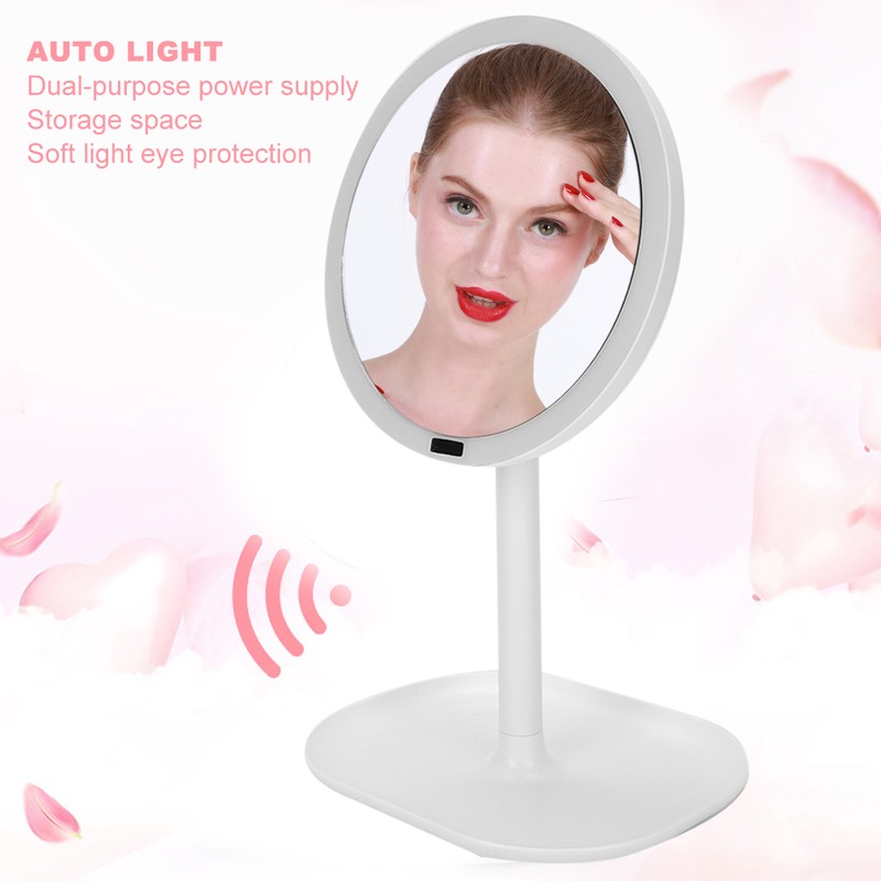 Makeup Mirror 10X Magnification LED Induction Portable Vanity Mirror for