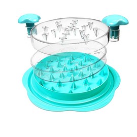 Chicken Shredder Tool Twist for Kitchen, Manual Chicken Breast Grinder Machine for Ground Food, Meat & Vegetables (Elegant Black) - Color: blue, type: with interlayer