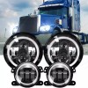 Unbranded 7 INCH LED Headlamp Headlights & 4'' Fog Lights