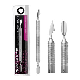 STALEKS PRO by Natury Nails Expert 100/3 Cuticle Pusher for Manicure and Pedicure Stainless Steel