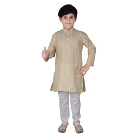 Pro-Ethic Style Developer - Conjuntos de algodón tradicional indio para niños, paquete de 1 (S-145), Beige, 9-10 Años