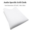 Speaker Grill Cloth，55"x20" Professional-Grade White Mesh Cover Fabric for Home/Stage