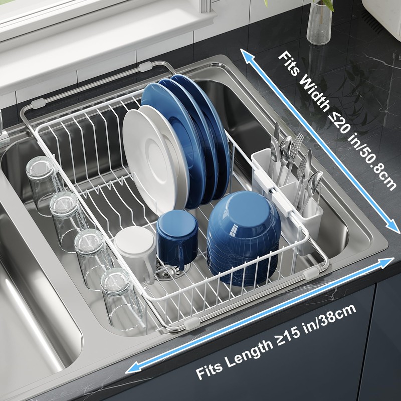JASIWAY Dish Drying Rack in Sink, Small Dish Drainers for