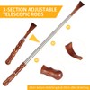 Back Scratcher Telescoping Scratching Tool with Wood Handle Portable Extendable