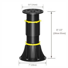 KOVNISE 2 x Adjustable Height Bed Support Legs 8-13 Inches, Bed Centre Slat Support Leg, Adjustable Bed Frame Support Legs Replacement, for Bed Frame, Cabinet and Wooden Furniture