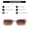 ADEWU Rectangular Sunglasses Women's 90s Retro Square Frame Large Trendy