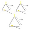 Musical Triangles, 3 Pack Hand Percussion Triangles with Strikers and