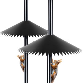 2pcs Squirrel Baffle for Bird Feeder Pole, Outdoor Pole Mount Birds House Accessories Guard Proof Wrap Around Anti Squirrel Baffle for Outdoor Shepherd’s Hook